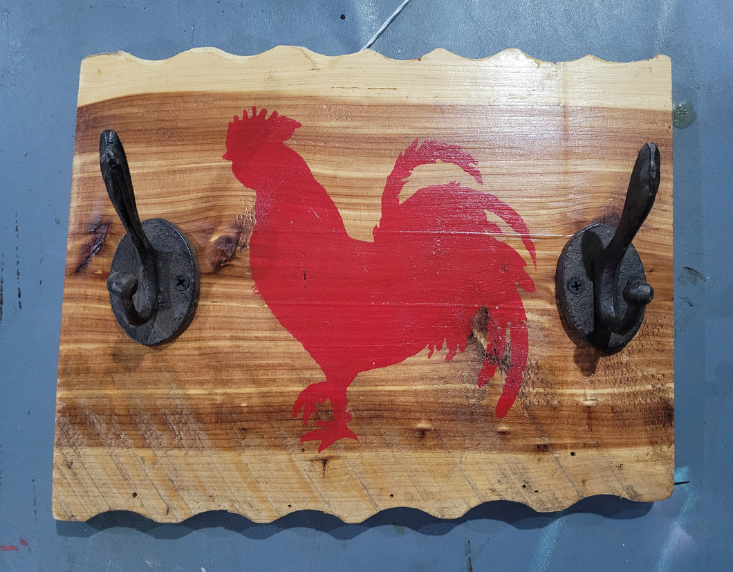 Cedar w Rooster and hooks